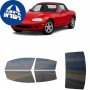 לרכב Mazda Miata Two-doorConvertible 1999 ציפוי חלונות שחורים רב פעמי סיליקון לחלונות קדמיים, אחוריים ולחלון האחורי