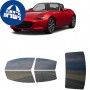 לרכב Mazda MX-5 2016 ציפוי חלונות שחורים רב פעמי סיליקון לחלונות קדמיים, אחוריים ולחלון האחורי