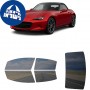 לרכב Mazda MX-6 MX-5 2023 ציפוי חלונות שחורים רב פעמי סיליקון לחלונות קדמיים, אחוריים ולחלון האחורי