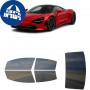 לרכב McLaren 720S 2019 ציפוי חלונות שחורים רב פעמי סיליקון לחלונות קדמיים, אחוריים ולחלון האחורי