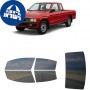לרכב Nissan 850 PU Extd Pickup 1986 ציפוי חלונות שחורים רב פעמי סיליקון לחלונות קדמיים, אחוריים ולחלון האחורי