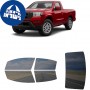 לרכב Nissan Frontier Two-door 2022 ציפוי חלונות שחורים רב פעמי סיליקון לחלונות קדמיים, אחוריים ולחלון האחורי