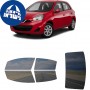 לרכב Nissan Micra(CanadaOnly) 2018 ציפוי חלונות שחורים רב פעמי סיליקון לחלונות קדמיים, אחוריים ולחלון האחורי