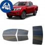 לרכב Nissan Navara Tekna Double Cab 2019 ציפוי חלונות שחורים רב פעמי סיליקון לחלונות קדמיים, אחוריים ולחלון האחורי