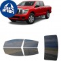 לרכב Nissan Titan CrewPickup 2016 ציפוי חלונות שחורים רב פעמי סיליקון לחלונות קדמיים, אחוריים ולחלון האחורי