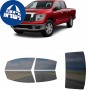 לרכב Nissan Titan Pickup 2017 ציפוי חלונות שחורים רב פעמי סיליקון לחלונות קדמיים, אחוריים ולחלון האחורי