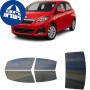 לרכב Peugeot 108 2014 ציפוי חלונות שחורים רב פעמי סיליקון לחלונות קדמיים, אחוריים ולחלון האחורי