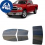 לרכב Ram 1500 2013 ציפוי חלונות שחורים רב פעמי סיליקון לחלונות קדמיים, אחוריים ולחלון האחורי