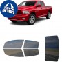 לרכב Ram 1500 Quad PU 2012 ציפוי חלונות שחורים רב פעמי סיליקון לחלונות קדמיים, אחוריים ולחלון האחורי