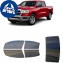 לרכב Ram 1500 Quad PU 2019 ציפוי חלונות שחורים רב פעמי סיליקון לחלונות קדמיים, אחוריים ולחלון האחורי