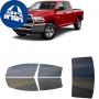 לרכב Ram 2500 Four-door 2010 ציפוי חלונות שחורים רב פעמי סיליקון לחלונות קדמיים, אחוריים ולחלון האחורי