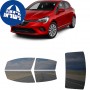 לרכב Renault CIio 2019 ציפוי חלונות שחורים רב פעמי סיליקון לחלונות קדמיים, אחוריים ולחלון האחורי