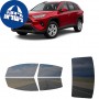 לרכב Toyota RAV4 2019 ציפוי חלונות שחורים רב פעמי סיליקון לחלונות קדמיים, אחוריים ולחלון האחורי