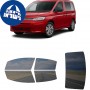 לרכב Volkswagen Caddy 2021 ציפוי חלונות שחורים רב פעמי סיליקון לחלונות קדמיים, אחוריים ולחלון האחורי