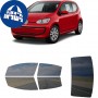 לרכב Volkswagen Up Two-door 2012 ציפוי חלונות שחורים רב פעמי סיליקון לחלונות קדמיים, אחוריים ולחלון האחורי